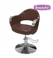 Кресло парикмахерское "356-1", гидравлическое, коричневое