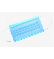 Маска медицинская одноразовая на резинках. 50шт/упак голубая (1-Touch)