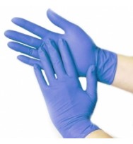 Перчатки нитриловые, неопудренные 100 шт/упак, голубые M Mediok