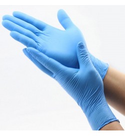 Перчатки нитриловые, неопудренные 100 шт/упак (UN) голубой S
