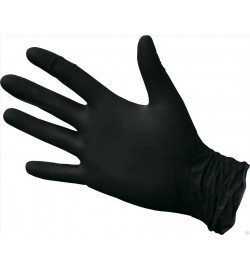 Перчатки нитриловые, неопудренные 100 шт/упак, черные S Mediok